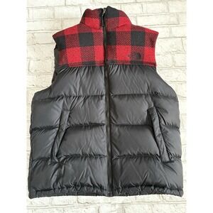 The North Face Nuptse 700 Mens Large Black Buffalo Check Goose Down Puffer Vest